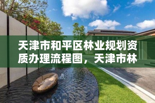 天津市和平区林业规划资质办理流程图，天津市林地保护规划