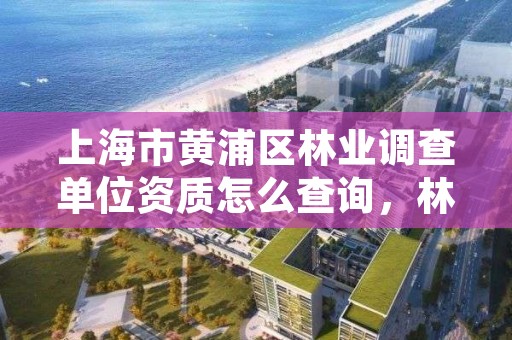 上海市黄浦区林业调查单位资质怎么查询，林业调查规划资质业务范围