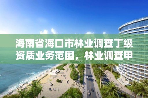 海南省海口市林业调查丁级资质业务范围，林业调查甲级资质