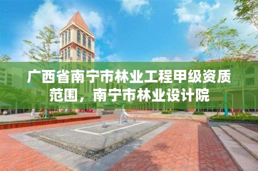 广西省南宁市林业工程甲级资质范围，南宁市林业设计院