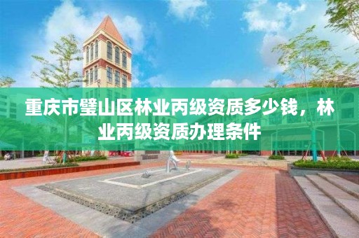 重庆市璧山区林业丙级资质多少钱，林业丙级资质办理条件