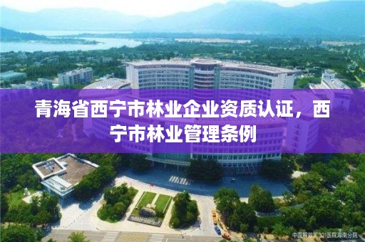 青海省西宁市林业企业资质认证，西宁市林业管理条例