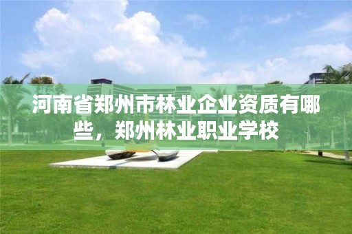 河南省郑州市林业企业资质有哪些，郑州林业职业学校