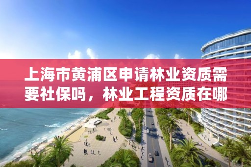 上海市黄浦区申请林业资质需要社保吗，林业工程资质在哪办