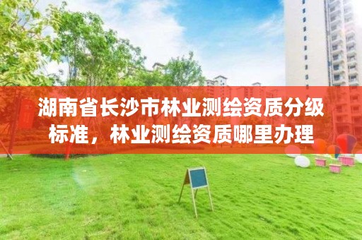 湖南省长沙市林业测绘资质分级标准，林业测绘资质哪里办理