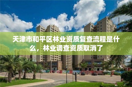 天津市和平区林业资质复查流程是什么，林业调查资质取消了