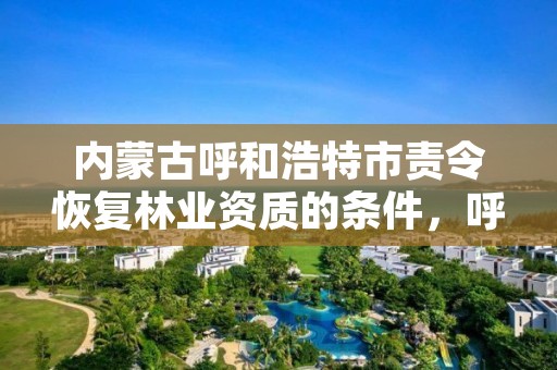 内蒙古呼和浩特市责令恢复林业资质的条件，呼和浩特市森林保护站