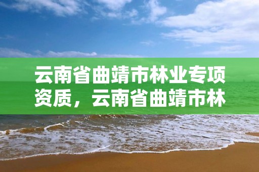 云南省曲靖市林业专项资质，云南省曲靖市林业专项资质公示