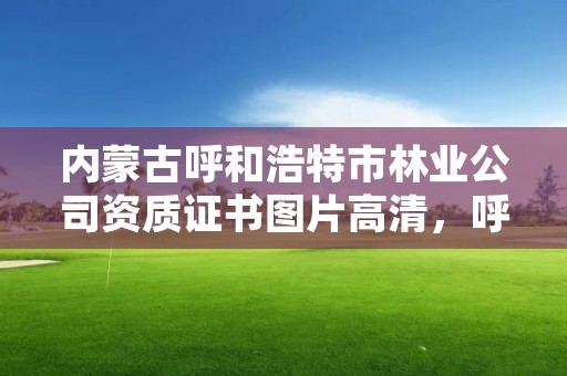 内蒙古呼和浩特市林业公司资质证书图片高清，呼和浩特市林业局电话号码