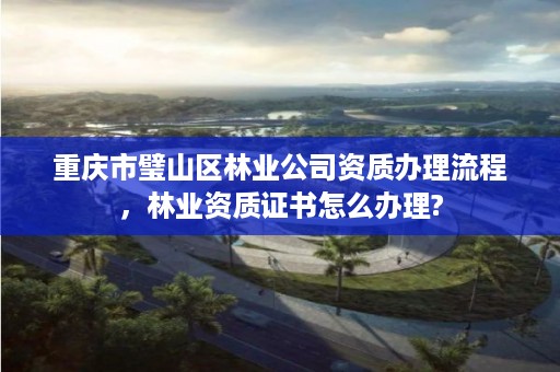 重庆市璧山区林业公司资质办理流程，林业资质证书怎么办理?