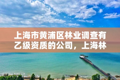 上海市黄浦区林业调查有乙级资质的公司，上海林业站招聘