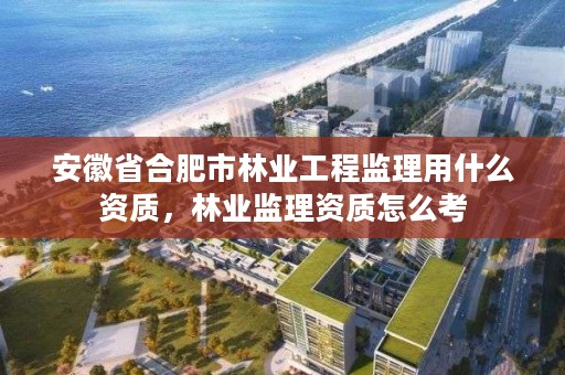 安徽省合肥市林业工程监理用什么资质，林业监理资质怎么考