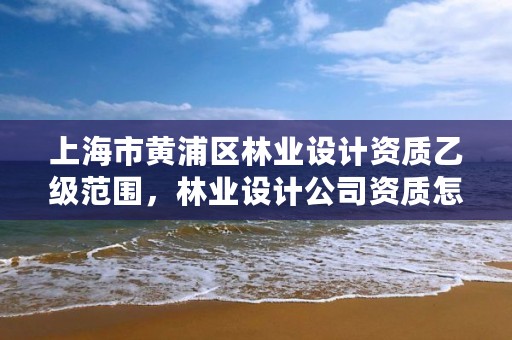 上海市黄浦区林业设计资质乙级范围，林业设计公司资质怎么办