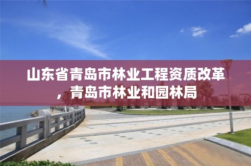 山东省青岛市林业工程资质改革，青岛市林业和园林局