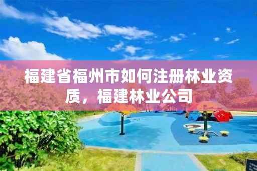 福建省福州市如何注册林业资质，福建林业公司