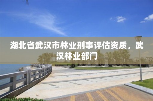 湖北省武汉市林业刑事评估资质，武汉林业部门