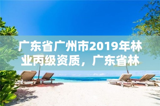 广东省广州市2019年林业丙级资质，广东省林业工程师资格条件