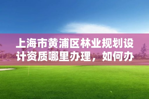 上海市黄浦区林业规划设计资质哪里办理，如何办理林业规划设计资质