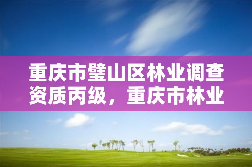 重庆市璧山区林业调查资质丙级，重庆市林业局项目