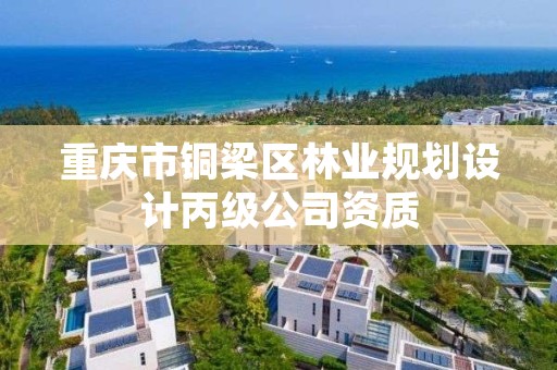 重庆市铜梁区林业规划设计丙级公司资质