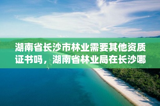 湖南省长沙市林业需要其他资质证书吗，湖南省林业局在长沙哪个区