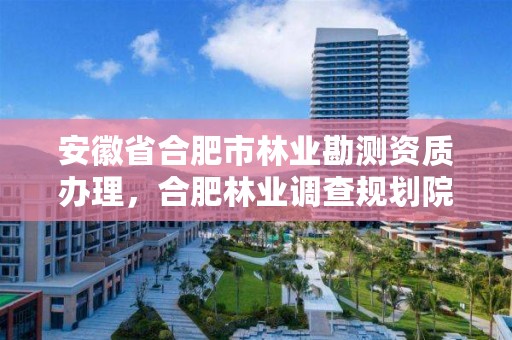 安徽省合肥市林业勘测资质办理，合肥林业调查规划院