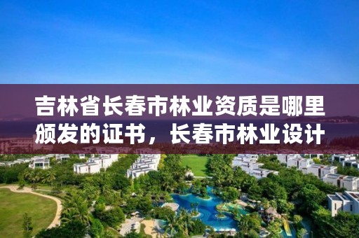 吉林省长春市林业资质是哪里颁发的证书，长春市林业设计院