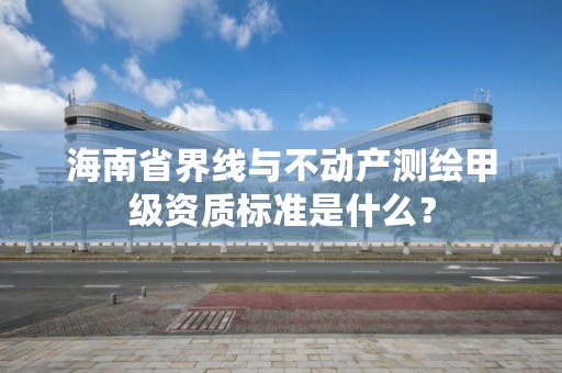 海南省界线与不动产测绘甲级资质标准是什么？