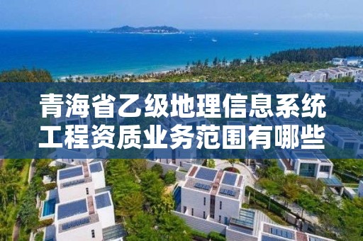 青海省乙级地理信息系统工程资质业务范围有哪些？