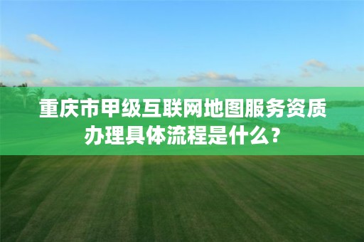 重庆市甲级互联网地图服务资质办理具体流程是什么？