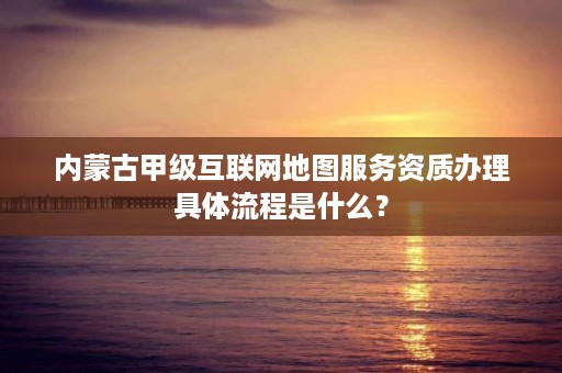 内蒙古甲级互联网地图服务资质办理具体流程是什么？