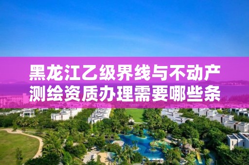 黑龙江乙级界线与不动产测绘资质办理需要哪些条件？