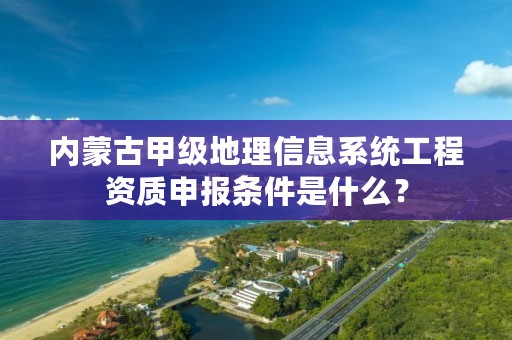 内蒙古甲级地理信息系统工程资质申报条件是什么？