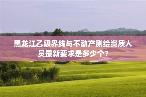 黑龙江乙级界线与不动产测绘资质人员最新要求是多少个？