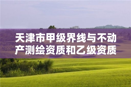 天津市甲级界线与不动产测绘资质和乙级资质的区别是什么？