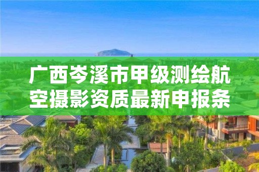 广西岑溪市甲级测绘航空摄影资质最新申报条件有哪些？