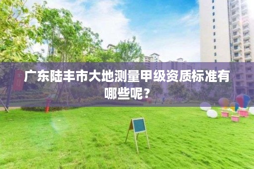 广东陆丰市大地测量甲级资质标准有哪些呢？