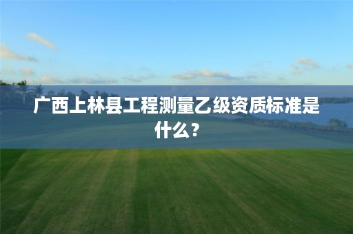 广西上林县工程测量乙级资质标准是什么？