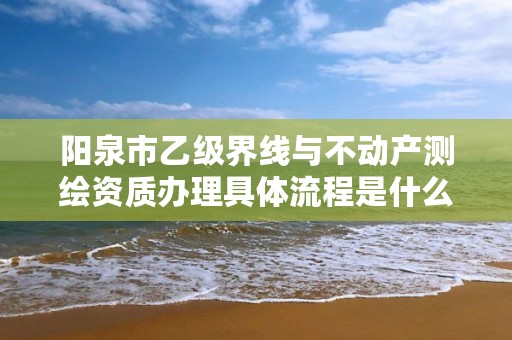 阳泉市乙级界线与不动产测绘资质办理具体流程是什么？