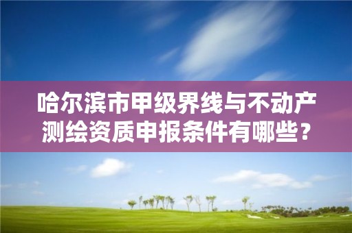 哈尔滨市甲级界线与不动产测绘资质申报条件有哪些？建议收藏！