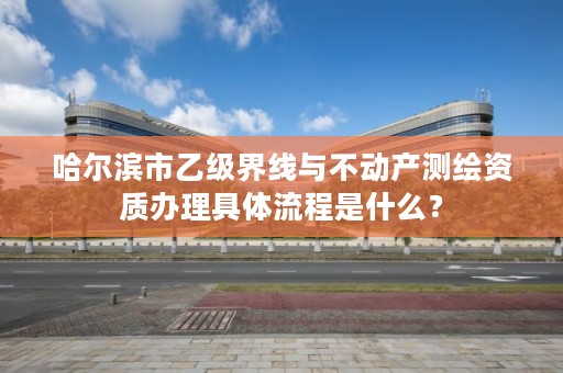 哈尔滨市乙级界线与不动产测绘资质办理具体流程是什么？