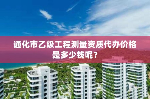 通化市乙级工程测量资质代办价格是多少钱呢？