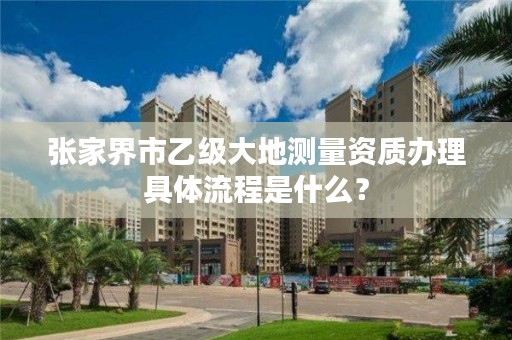 张家界市乙级大地测量资质办理具体流程是什么？