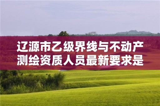 辽源市乙级界线与不动产测绘资质人员最新要求是多少个？