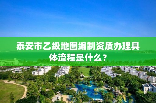 泰安市乙级地图编制资质办理具体流程是什么？