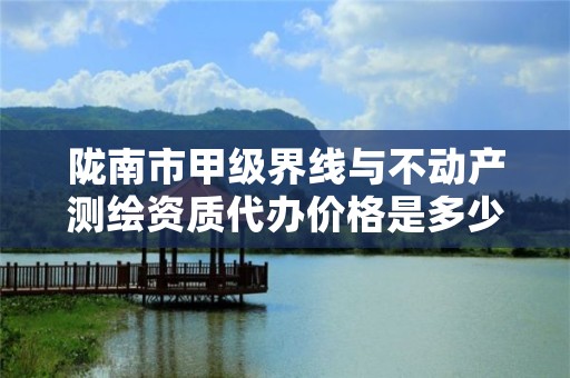 陇南市甲级界线与不动产测绘资质代办价格是多少钱呢？