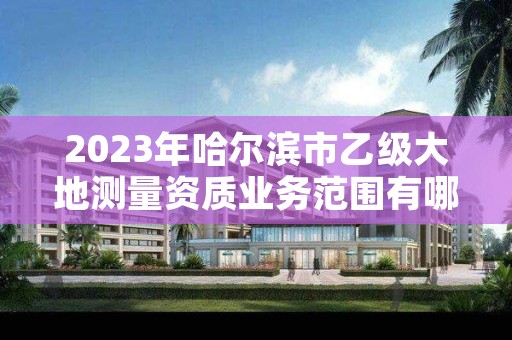 2023年哈尔滨市乙级大地测量资质业务范围有哪些？