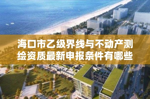 海口市乙级界线与不动产测绘资质最新申报条件有哪些呢？