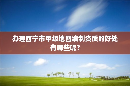 办理西宁市甲级地图编制资质的好处有哪些呢？