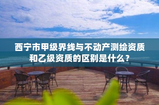 西宁市甲级界线与不动产测绘资质和乙级资质的区别是什么？